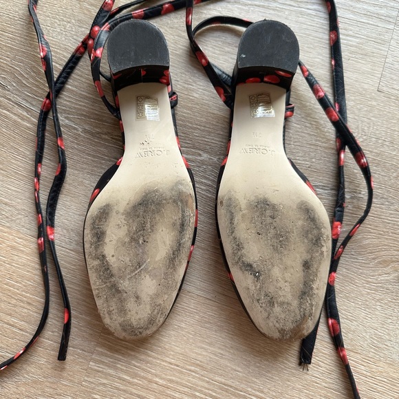 J. Crew Cherry Ankle Wrap Sandals🍒 - Picture 4 of 4